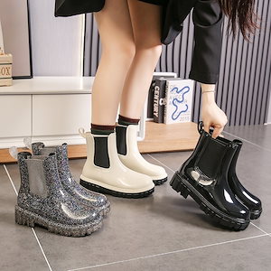 レインブーツ レディース 厚底 完全防水 疲れない 滑りにくい 歩きやすい サイドゴア 梅雨対策 通勤通学