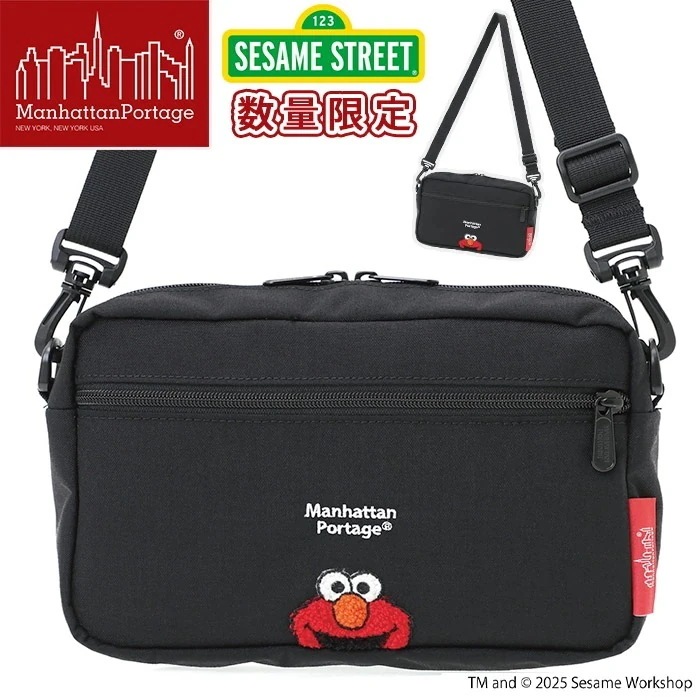 ショルダーバッグ 限定 2025 正規品 セサミストリート ミニショルダー 黒 かわいい JOGGER L JPN VER 2 500D CORDURA SESAME ST MP1404L2SST