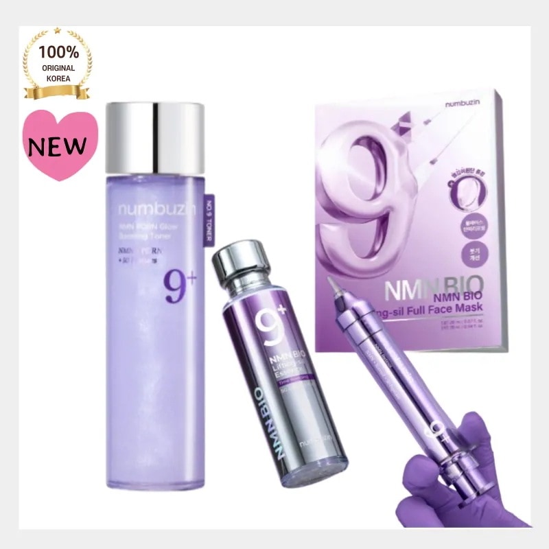 [メガ割] numbuzln ナンバー 9番 4点 セット NMN PDRN トナー 150ml + エッセンス 50ml + アイクリーム 10ml + マスク 4枚 弾力 ケア 艶肌 韓国
