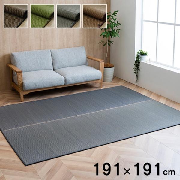 Fソリッド い草 い草ラグ カーペット 国産 日本製 シンプル ふっくら ボリュームラグ 和室 リビング お手入れ簡単 夏 抗菌防臭 調湿 消臭 空FSRD191191