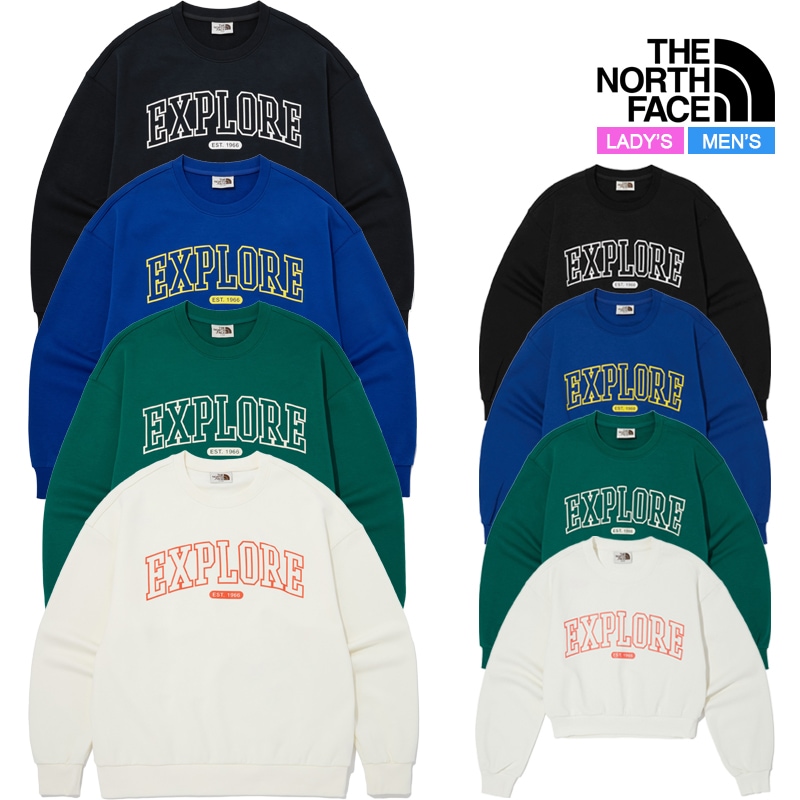 ホワイトラベル エクスプロア スウェットシャツ NM5MQ02 男女共用 レディース ニット セーター カットソー トレーナー 長袖 クロップド丈 楽チン ゆったり オーバーサイズ ドロップショルダー