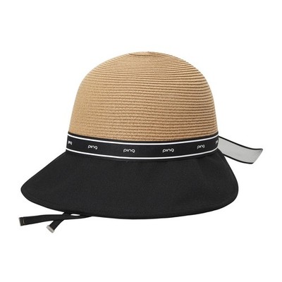 正規品 PING レディース ナチュラルグラス リボン バケットハット