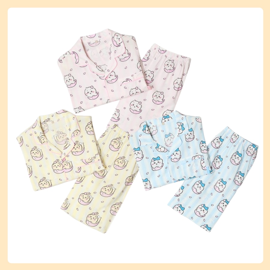 [ちいかわコラボ/男女共用] 長袖パジャマ3種1択