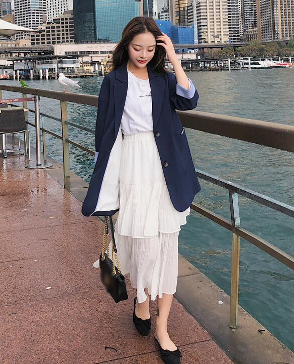 「品質良い スーツジャケット」ビジネス カジュアル レディース ロングジャケット 長袖スーツ 体型カ