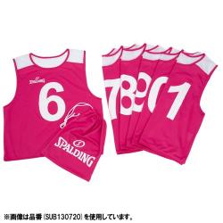 【新品/在庫あり】SPALDING バスケットボール ビブス6枚セット（No.0-5） ピンク フリーサイズ SUB130180PK 8,185円