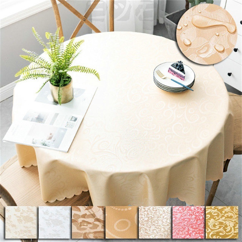 テーブルクロス 円形 14カラー 3サイズを選べる PVC 防水 防油 耐熱性 滑り止め テーブル クロス 高級 テーブルマット 無地 食卓カバー マルチカバー レストランでも採用 デスクマット
