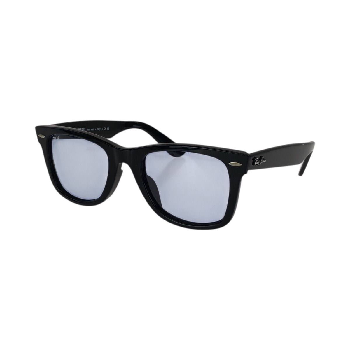 美品 ORIGINAL WAYFARER CLASSIC ブラック ブルー シルバー金具 プラスチック RB2140-F サングラス メガネ 男女兼用 レディース 602481