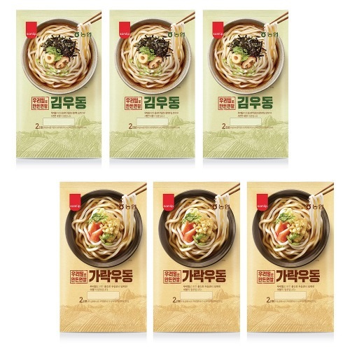 農協食品 ウリミル キム・ウドン 410g 3個 + ガラクドン 415g 3個 おいしいお手軽なお食事