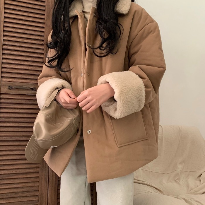 【送料無料】レディース ボアアウター ボアジャケット カジュアル 襟 オーバーサイズ アウター