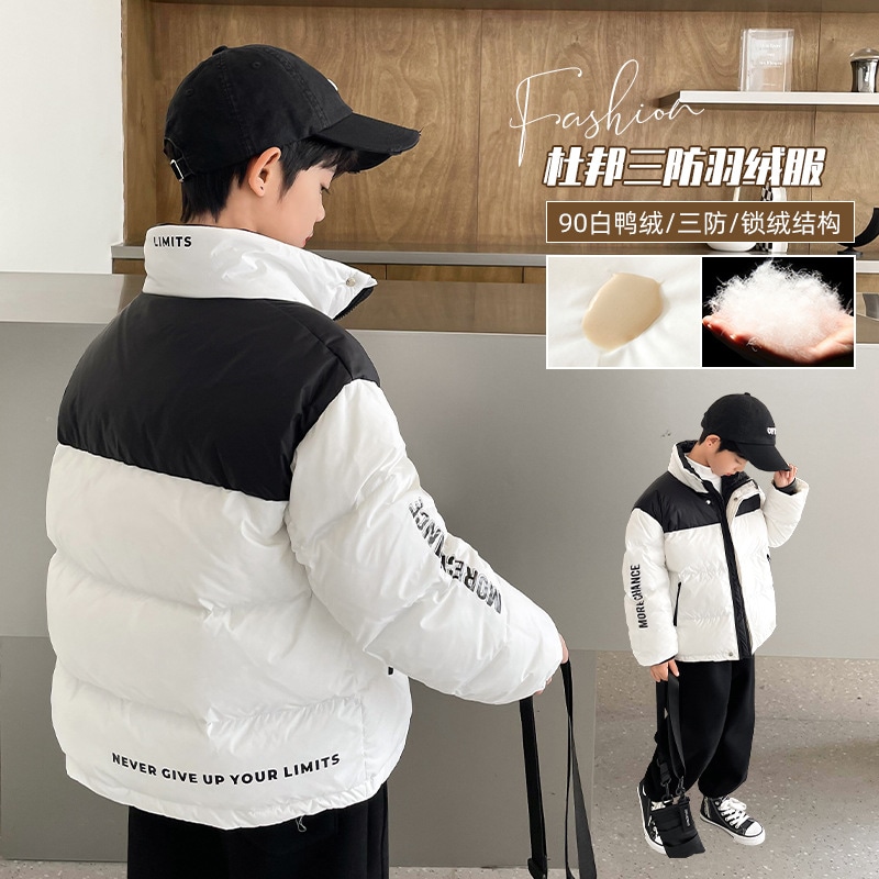 女の子韓国版厚みダウンジャケット2024新作子供冬服秋冬暖かいジャケット冬男の子トップトレンディ