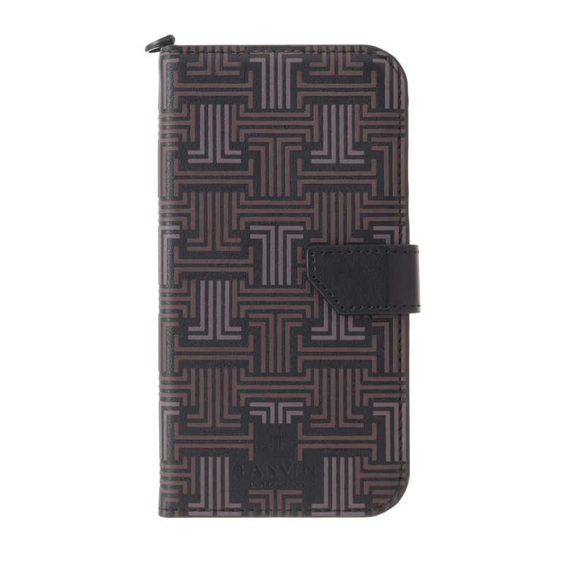 ランバン　Folio Case Signature with Neck Strap for iPhone 13 [ Black ] 　LCSIBLKFLNSIP2161