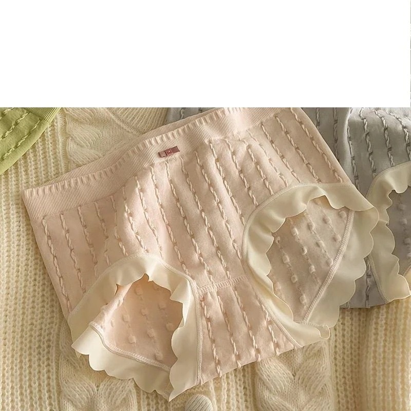 セット売りショーツ 3点セット パンツに傷なし抗菌学生快適で甘い通気性中ウエストポーチ尻少女三角パンツ