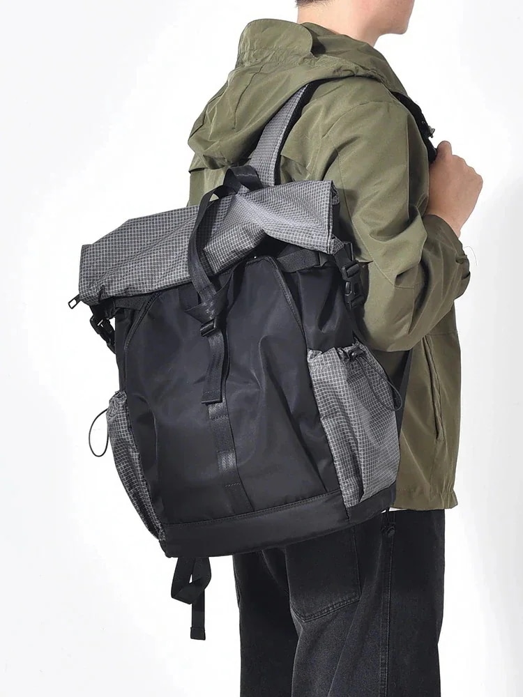 バックパック ショルダーバッグ/ロールトップ機能/旅行/スポーツ/サイクリング /ロールカバー/レジャー/ファッション/男子大学生/コンピュータバッグ/男性/旅行バッグ/大30%までに制限