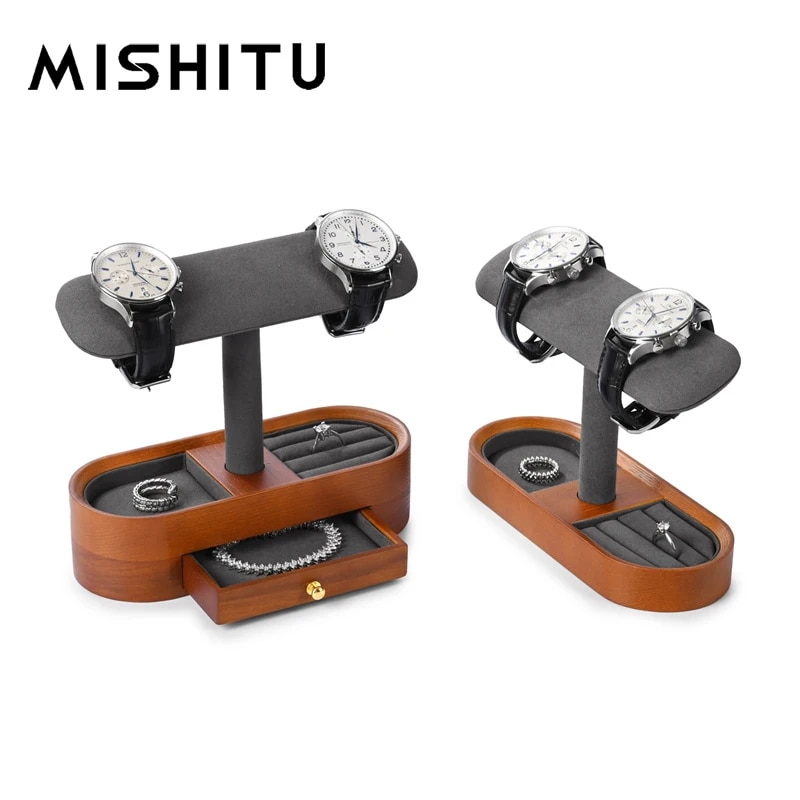 Mingitu-多機能時計ディスプレイ収納ラック無垢材腕時計ストロージュラックブレスレットジュエリースタンド新しいアクセサリー