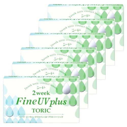 【乱視用】【6箱】シード 2ウィークファイン UV plus TORIC ツーウィークファイン 2週間交換 コンタクトレンズ 6枚入り ネコポス発送 9,268円