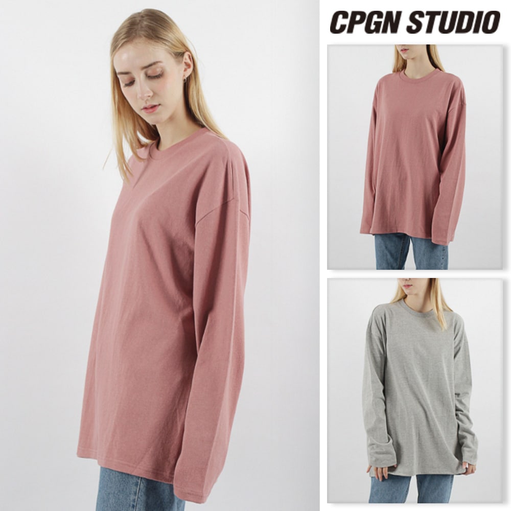 【CPGN STUDIO】 Heavy Overfit Plain Long Sleeve Tee