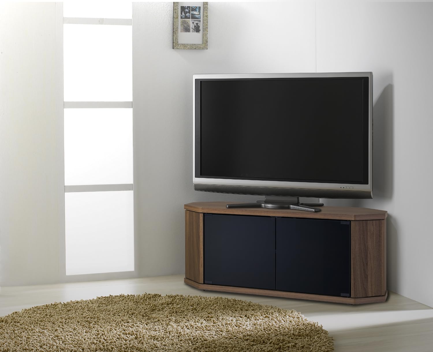 朝日木材加工 テレビ台 RACINE 42型 幅100cm ブラウン キャスター付き コーナー対応 RCA-1000AV-CR