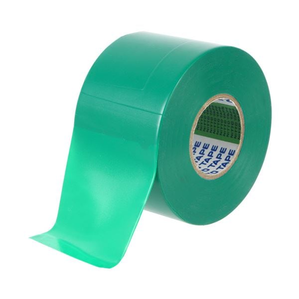 （まとめ） ニトムズビニルテープ No.21 幅広 50mmx20m 緑 J3423 1巻 [x10セット]