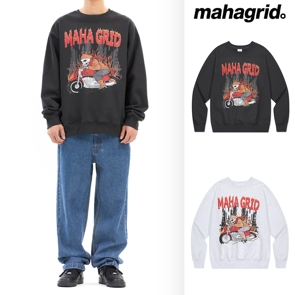 [mahagrid] SKELETON RIDER SWEATSHIRT