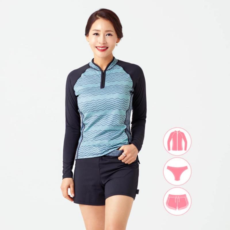 女性用ラグランミドルエイジラッシュガード3点セットBEL-T214K 13,223円