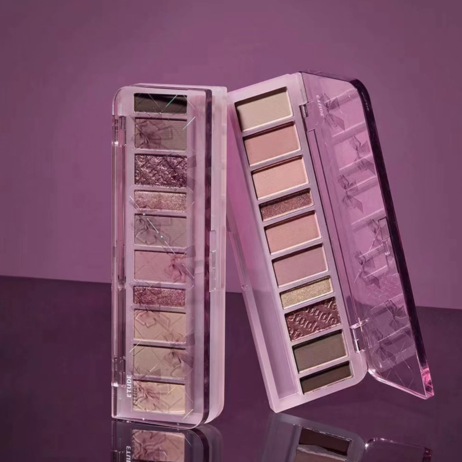 韓国 コスメ/10色のアイシャドウパレット/ハイライトと輪郭を描くパレット/マットな微ラメで色を明るく/ロングラスティング/微粒ラメで輪郭を明るく
