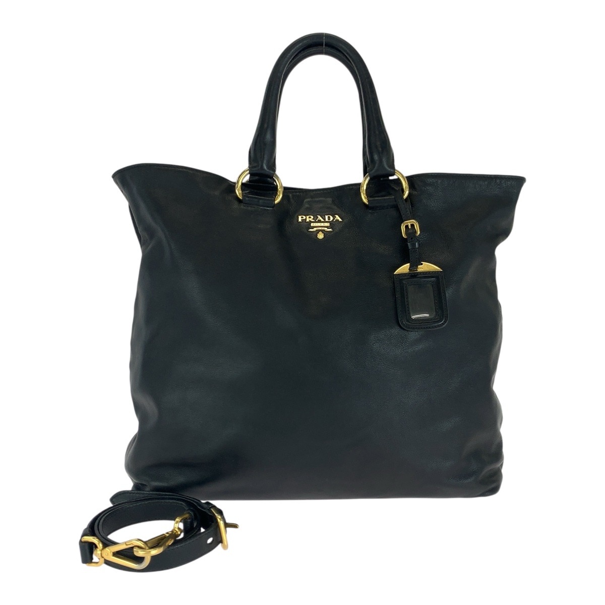 美品 ブラック 黒 ゴールド金具 レザー トートバッグ ショルダーバッグ 2way レディース 501350