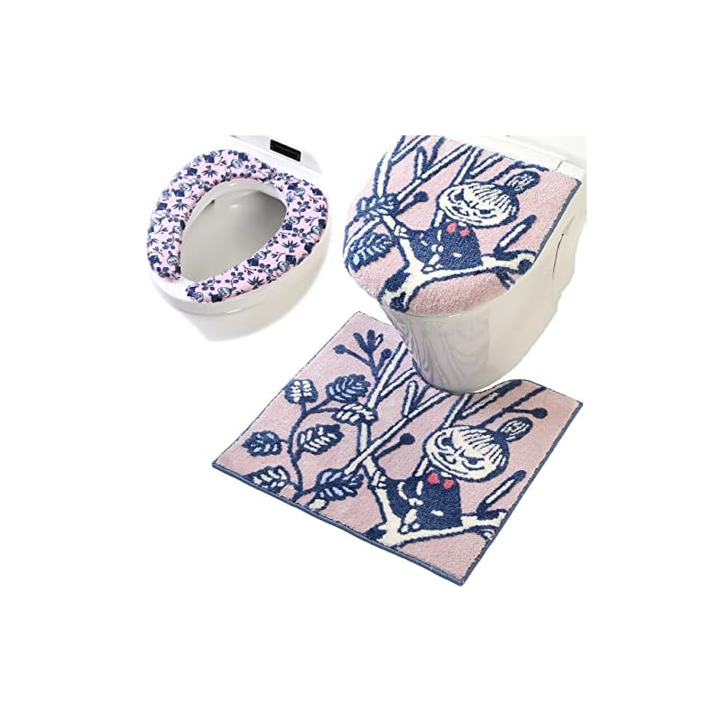 ヨコズナクリエーション バス トイレタリー (トイレマット&フタカバー&便座カバー セット, レポ リトルミイ ピンク)