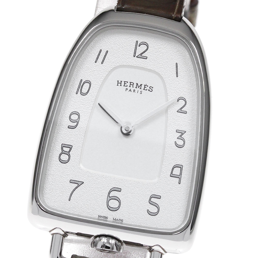 エルメス HERMES GA1.210 ギャロップ クォーツ レディース 内箱保証書付き_825879【中古】