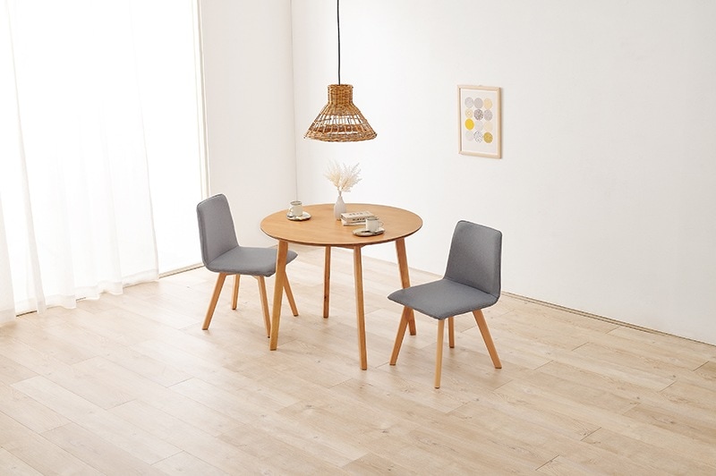 ダイニングテーブルセット 2人用 円形 おしゃれ 北欧モダン 食卓 ファブリックシート