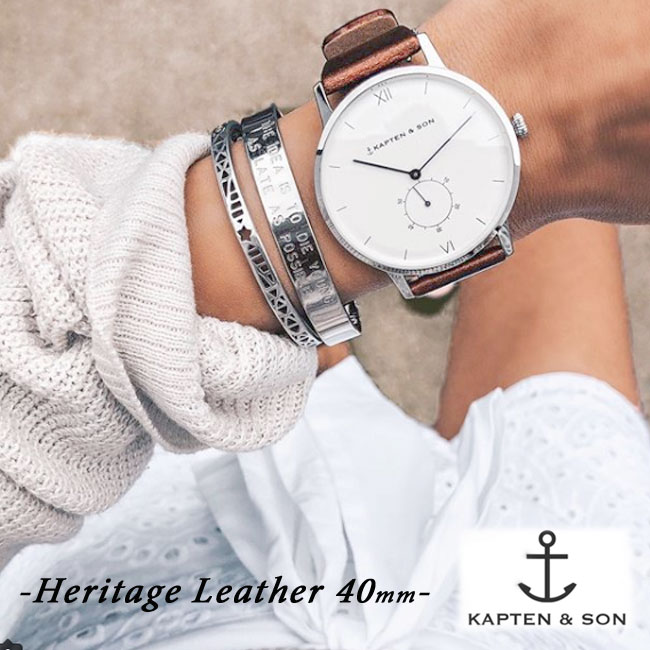 40mm Heritage レザーベルト 腕時計