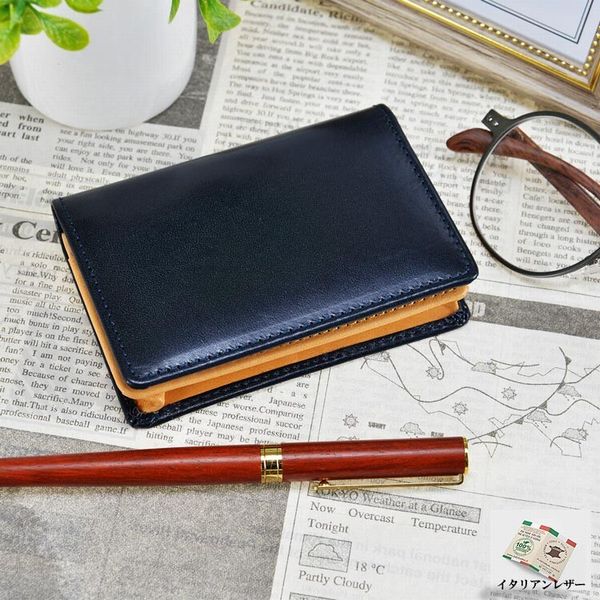 名刺入れ ファッション小物 メンズファッション イタリアンレザー 品質の高い 革仕上げ 贅沢な仕様