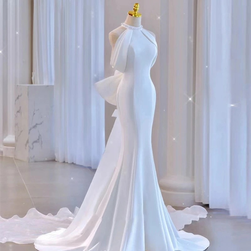 高級感 結婚式ドレス ウェディングドレス マーメイド 花嫁ドレス きれいめ フォトウェディング撮影 カラードレス コンサート オフショルダー 二次会ドレス タイト 披露宴 前撮りドレス 後撮り ロング