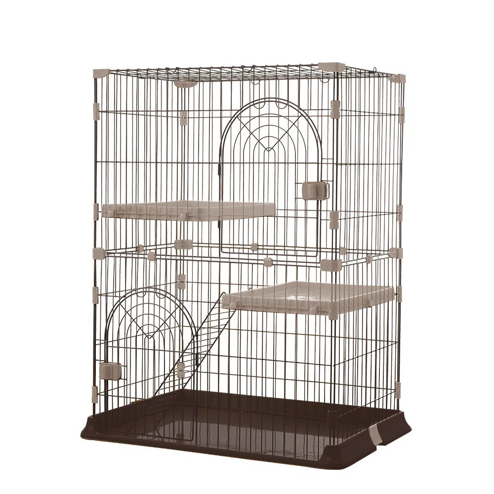 1468おしゃれ 猫 ケージ キャットケージ 2段 猫ゲージ おしゃれ キャットハウス ネコ ハウス 多段 留守番 保護 脱走防止 多頭飼いペットケージ【ブラワン】【M】