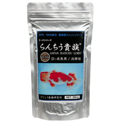 他サイト： らんちう貴族　Ｄ（沈降性ペレットタイプ）　２００ｇ　成魚用　金魚のえさ　フード　らんちゅう　金魚の餌　ＣＲＣ10―41―60―10―00の商品画像