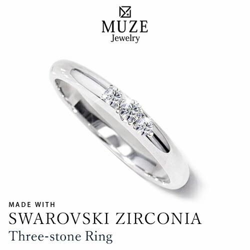 【新品】ZIRCONIA スワロフスキージルコニア 指輪 プラチナ仕上げ ジュエリー プレゼント オーダ