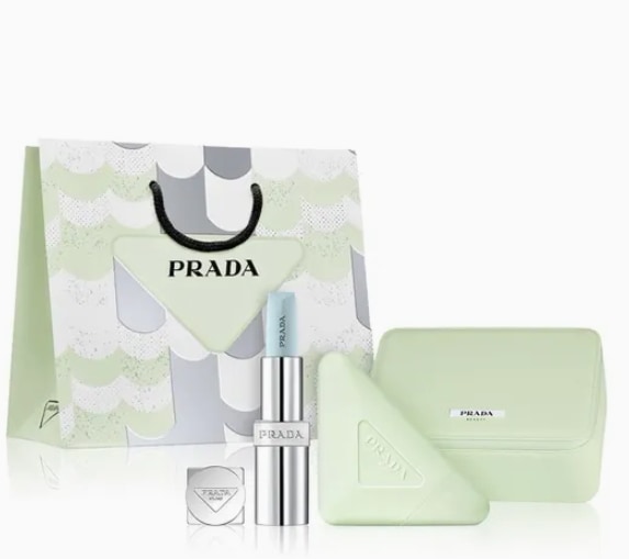 PRADA（プラダ）【ハンドクリーム＆リップバーム （ミニ ポーチ付き）】 選べるリップカラー！ 人気 ショッパー 限定 パッケージ 女性 プレゼント