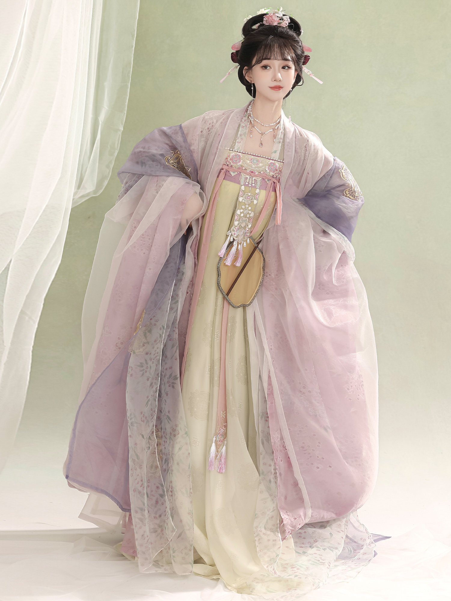 一五拾花晨夕月オリジナル唐制漢服女性用古風齐胸八破裙精巧な仕立ての仙気あふれる春夏モデル