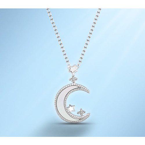 シルバー925 ネックレス レディース シルバーネックレス 女性用 高見え 高級感 上品 きれいめ キラキラ おしゃれ 可愛い きれいめ 月 ムーン デート デイリー パーティー お呼ばれ 結婚式 二