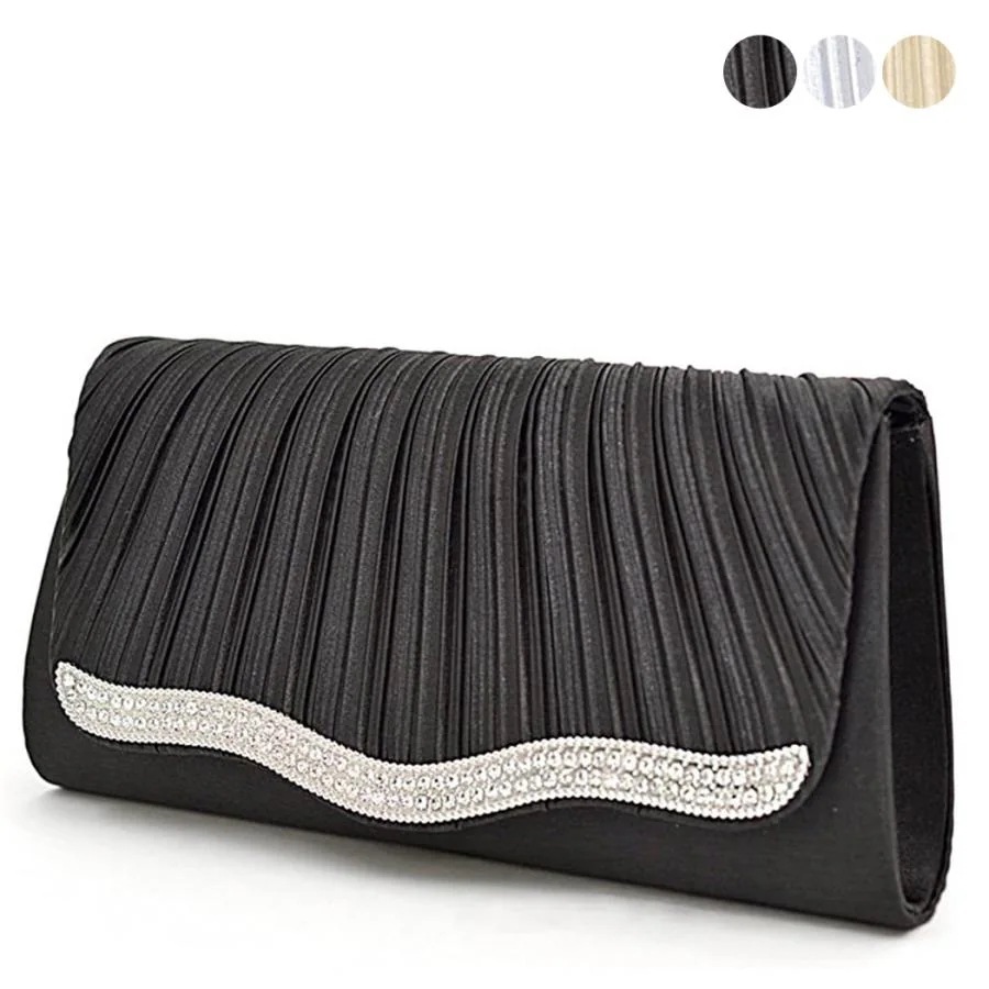 【2点購入で150OFF】品質良い!店舗お勧め! パーティーバッグ クラッチバッグ 結婚式 2次会 レディース ショルダーバッグ 斜めがけ マチ付き チェーンバッグ ポケット 黒