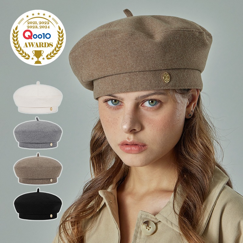 VA Curved Oval Metal Blended Beret / VAカーブド オーバル メタル ブレンド ベレー (4Color)