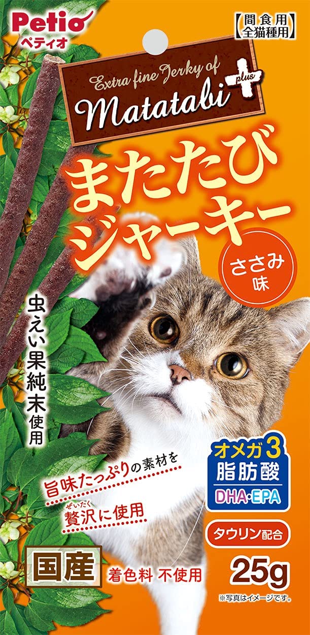 ファッション ペティオ(Petio) またたびプラス 25g ささみ味 またたびジャーキー キャットフード - flaviogimenis.com.br