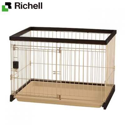 リッチェル 木製お掃除簡単ペットサークル 90-60 ダークブラウン RI-4973655895115