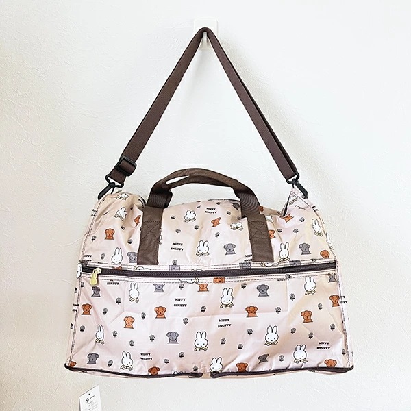 ミッフィー miffy ミッフィー＆スナッフィー 折りたたみボストンバッグ(M) ベージュ トラベル_1702-706330