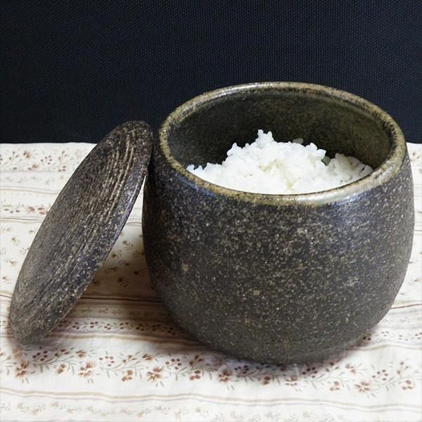 おひつ 陶器 伊賀焼 お櫃 電子レンジ対応 日本製 ミニ 1.5合 1合半 べたつかない 国産
