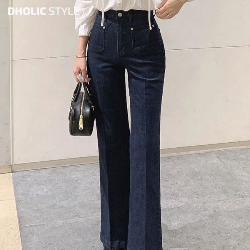 [メガ割りSALE]ツーポケットインディゴフレアデニムパンツ・p682119