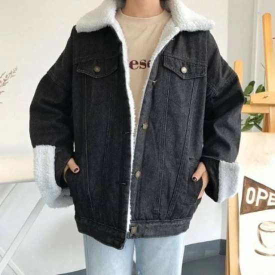 ボアデニムジャケット レディース デニムジャケット 裏ボア デニム ボア 大きいサイズ アウター 冬 冬新作 冬物 冬服 韓国 オルチャン