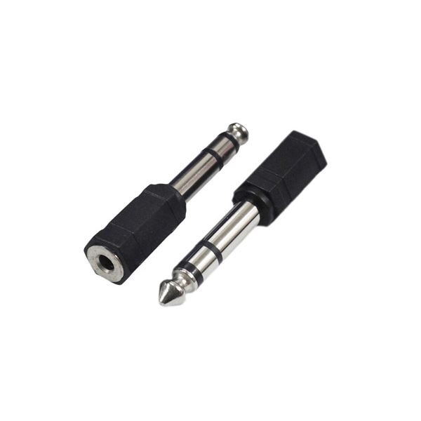 (まとめ)変換名人 AVプラグ 3.5mm(メス) to 6.5mm(オス)ステレオ AV/35J-65PS(2P)(×20セット)