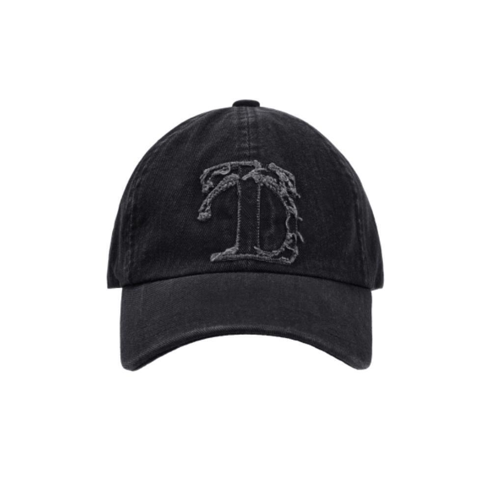 TREEMINGBIRD Raw Cut Damage Denim Cap Black TM2535HT00