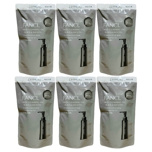 マイルドクレンジングオイル ブラック&スムース つめかえ用 115ml 6袋セット メイク落とし 黒