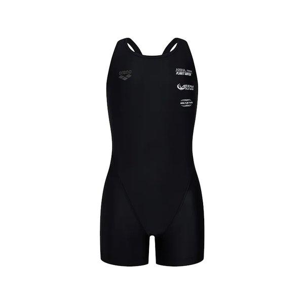 ピュアブラック 女児用 3分丈 ハーフボディ レーサーバック A6BG1GL01BLK